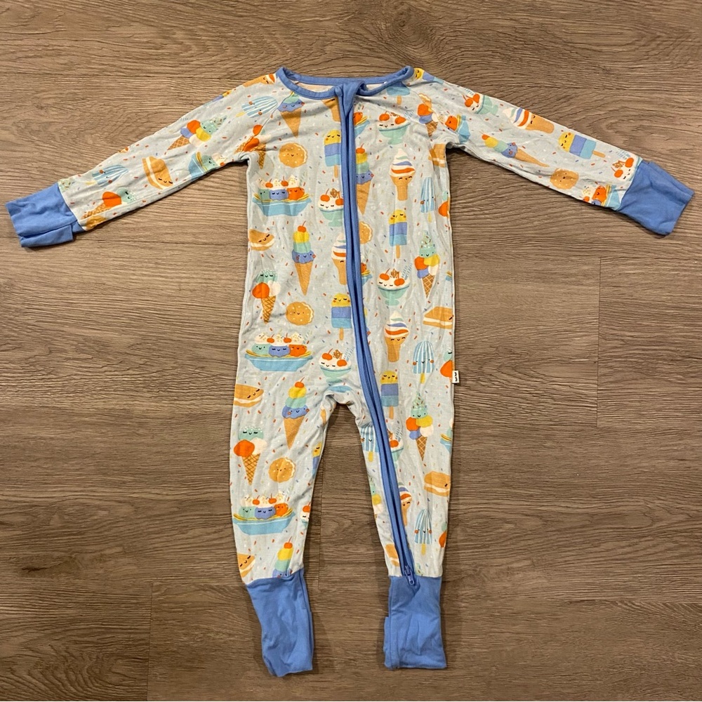 Little Sleepies 6-12 months Blueberry‎ Ice Cream Social Zippy Bamboo Pajama